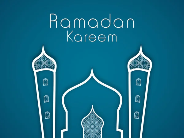 Mois sacré de la communauté musulmane fond Ramadan Kareem . — Image vectorielle