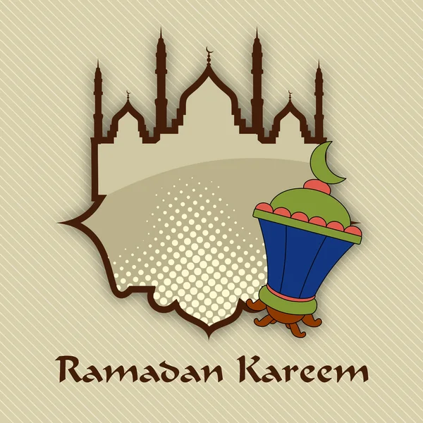 Mois sacré de la communauté musulmane fond Ramadan Kareem . — Image vectorielle