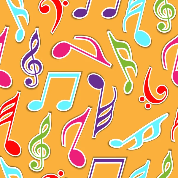 Seamless pattern with musical notes. — Stock Vector