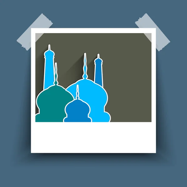 イスラム教徒のコミュニティ ラマダン カリーム背景の聖なる月. — ストックベクタ