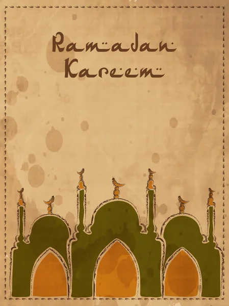 Mois sacré de la communauté musulmane fond Ramadan Kareem . — Image vectorielle