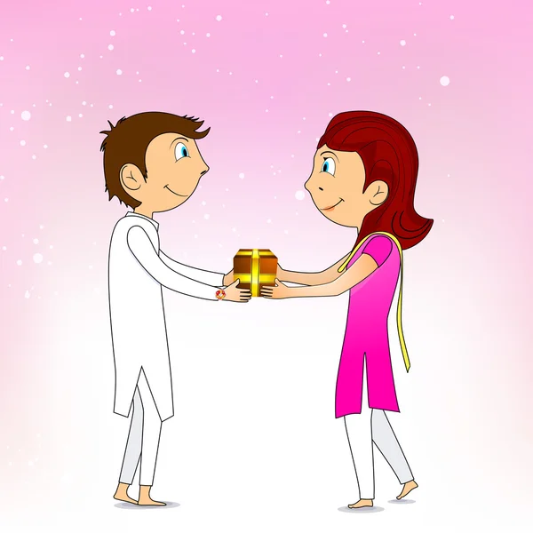 Happy Raksha Bandhan fond du festival indien  . — Image vectorielle