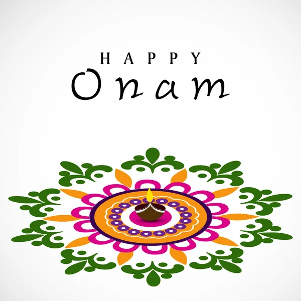 South Indian festival Onam wishes background — Stock Vector