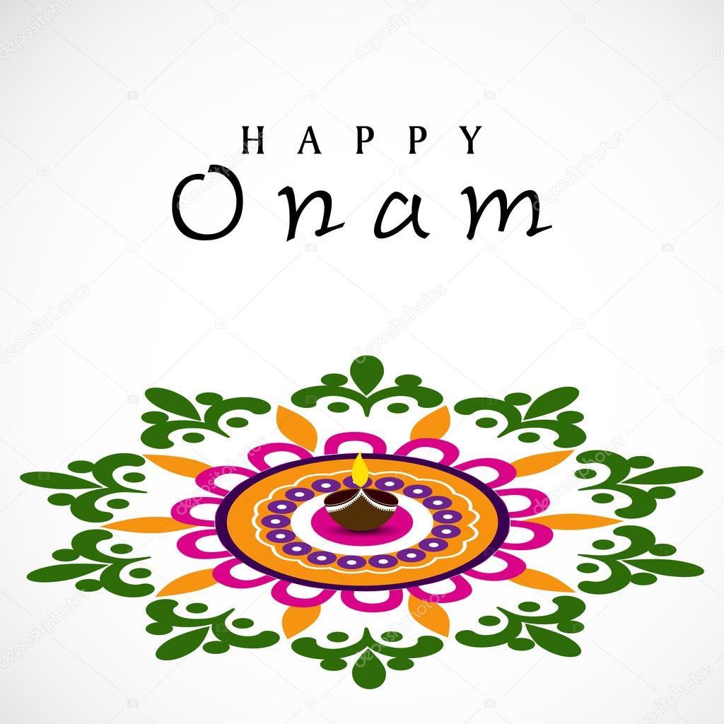 South Indian festival Onam wishes background Stock Vector by ...
