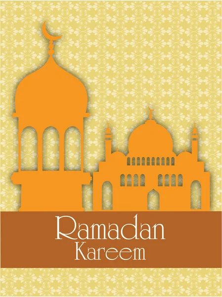 Svatý měsíc muslimského Společenství Ramadán kareem pozadí. — Stockový vektor