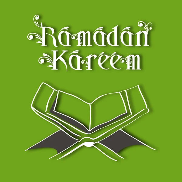 Mois sacré de la communauté musulmane fond Ramadan Kareem . — Image vectorielle