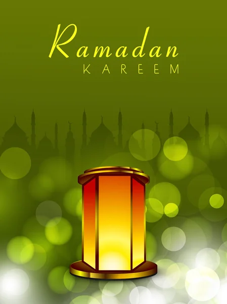 Mese Santo della comunità musulmana sfondo Ramadan Kareem . — Vettoriale Stock