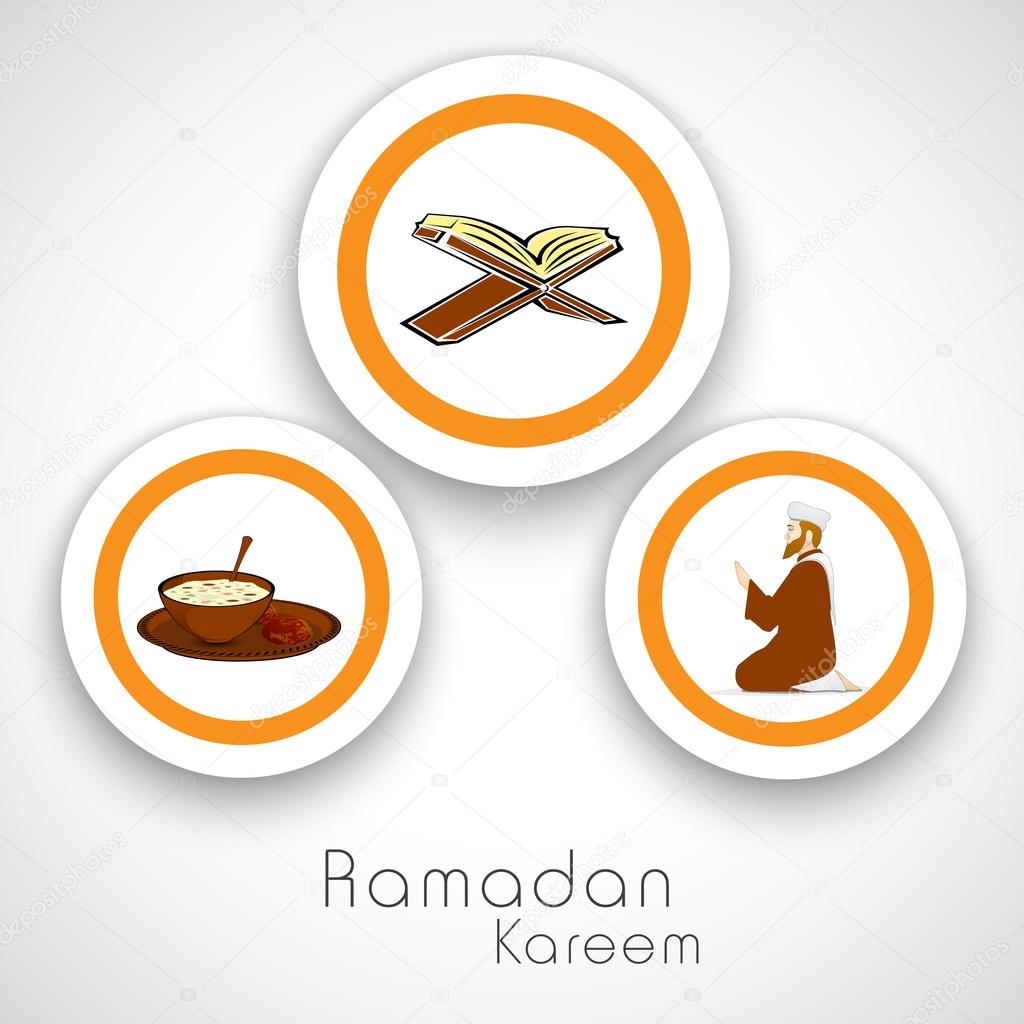 Holy month of Muslim community Ramadan Kareem background.