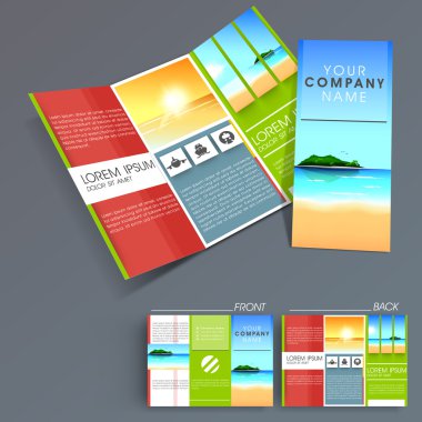 profesyonel iş üç kat flyer şablonu, kurumsal broşür veya kapak tasarımı,-ebilmek olmak kullanma Yayıncılık, baskı ve sunum için.