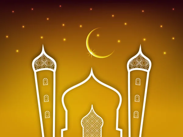 Muslimisches Gemeindefest eid mubarak Hintergrund. — Stockvektor