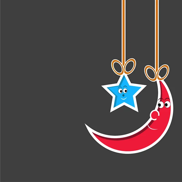 Muslimisches Gemeindefest eid mubarak Hintergrund. — Stockvektor