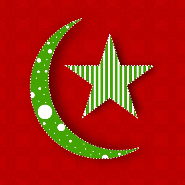 Islamitische Gemeenschap festival eid mubarak achtergrond. — Stockvector