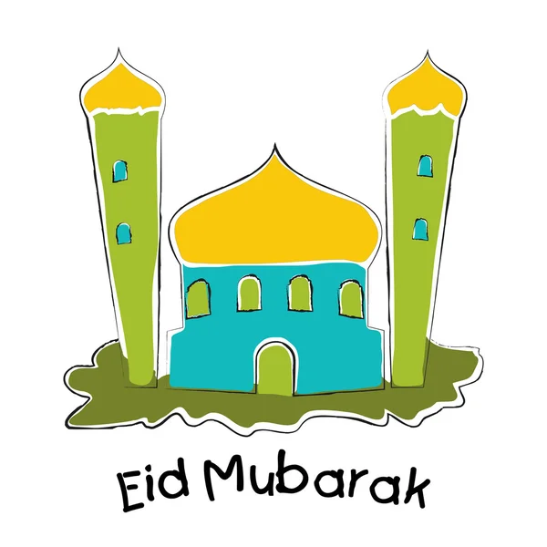 Muslimisches Gemeindefest eid mubarak Hintergrund. — Stockvektor