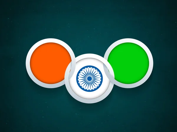 15 de agosto Día de la Independencia India fondo . — Vector de stock