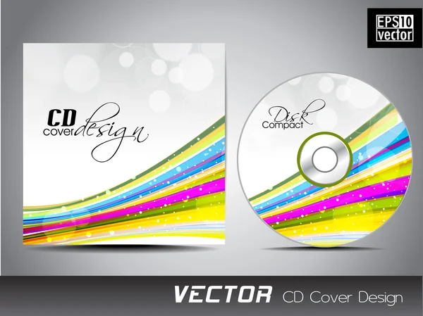 Modello di copertina CD con spazio di testo. EPS 10 . — Vettoriale Stock