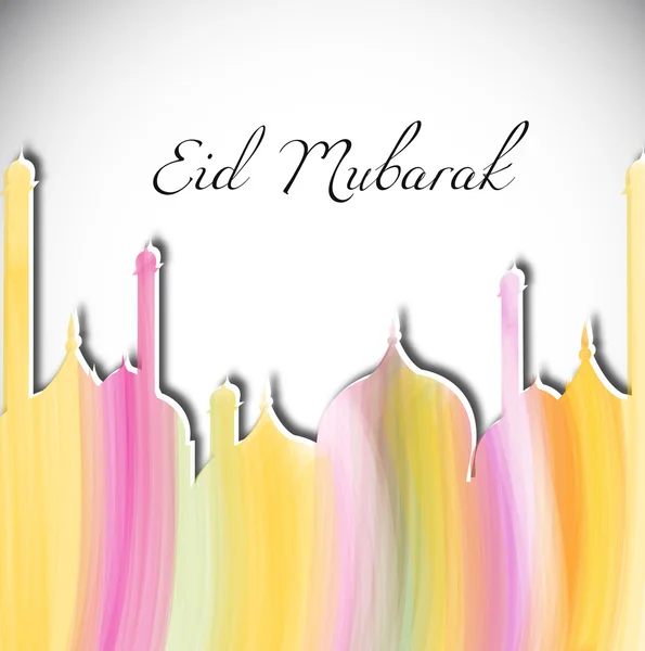 Muslim community festival Eid Mubarak background. — Stock Vector