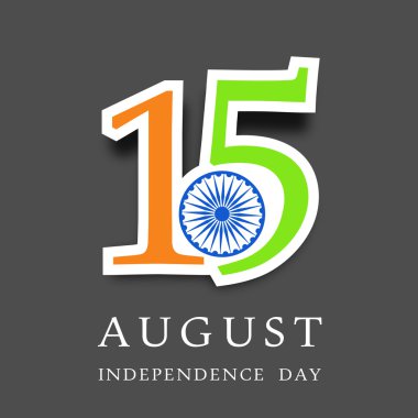 15 Ağustos, Hindistan Bağımsızlık günü arka plan ile.