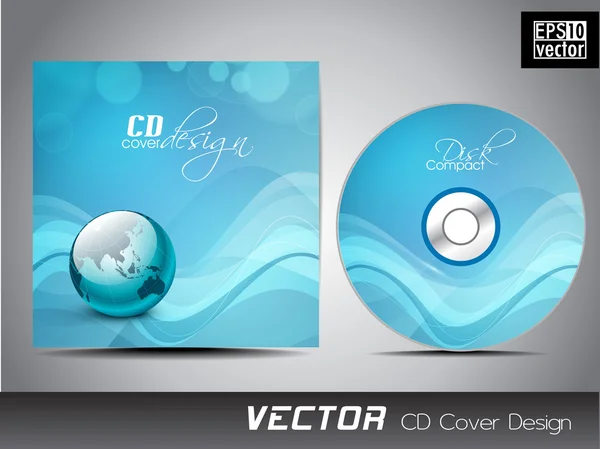 CD cover design template with text space. EPS 10. — Stock Vector