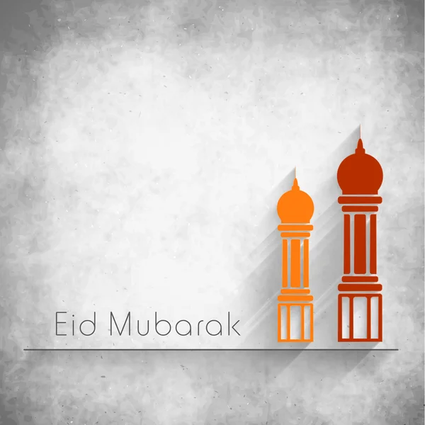 Festa della comunità musulmana Eid Mubarak sfondo . — Vettoriale Stock