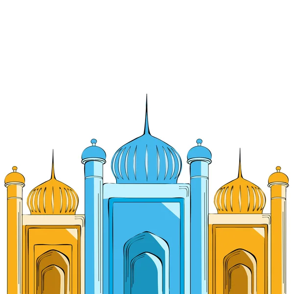 Muslimisches Gemeindefest eid mubarak Hintergrund. — Stockvektor