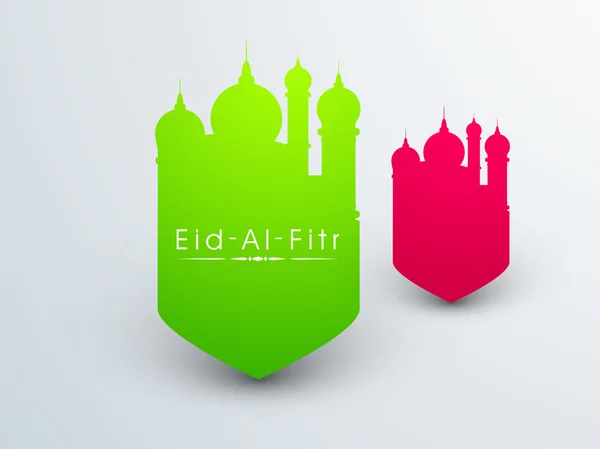 Muslim community festival Eid Mubarak background. — Stock Vector