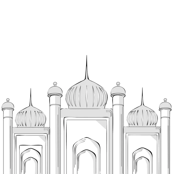 穆斯林社区节日开斋节穆巴拉克背景. — 图库矢量图片
