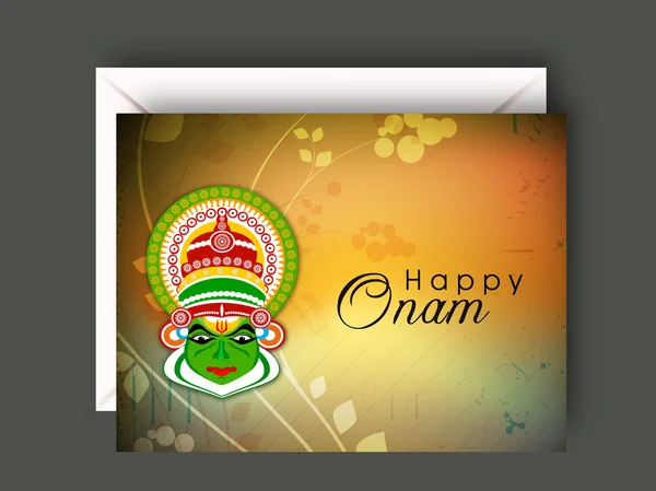 Festival del sur de la India Onam desea fondo — Vector de stock