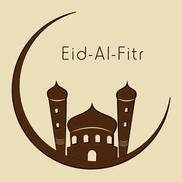 Islamitische Gemeenschap festival eid mubarak achtergrond. — Stockvector