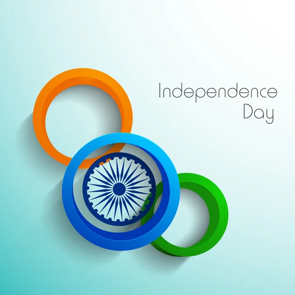 Indiase Onafhankelijkheidsdag 15e augustus achtergrond. — Stockvector