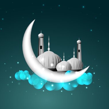 Müslüman topluluk festival eid mubarak arka plan..