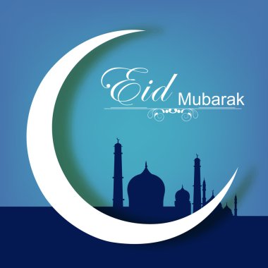 Müslüman topluluk festival eid mubarak arka plan..