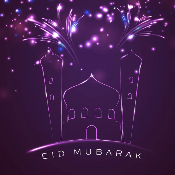 Muslimisches Gemeindefest eid mubarak Hintergrund. — Stockvektor