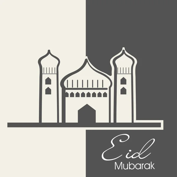 Islamitische Gemeenschap festival eid mubarak achtergrond. — Stockvector