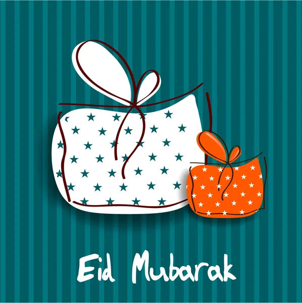 Społeczności muzułmańskiej Festiwal eid mubarak tło. — Wektor stockowy