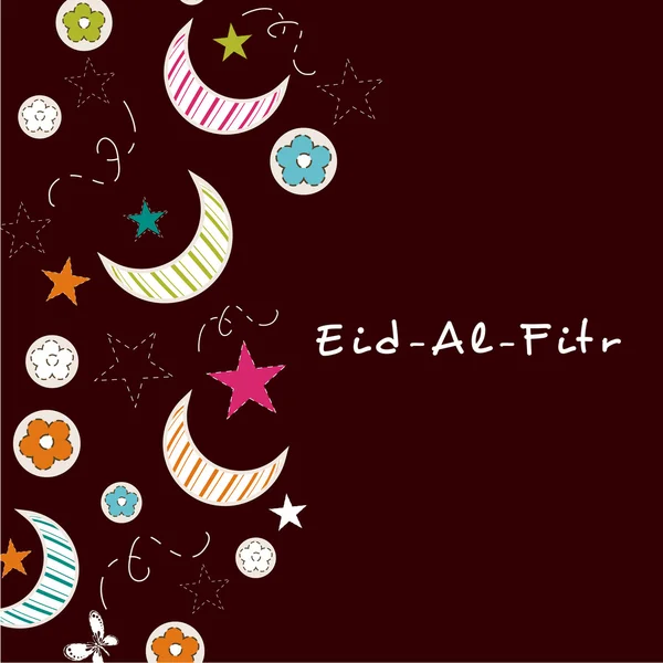 Muslim community festival Eid Mubarak background. — Stock Vector