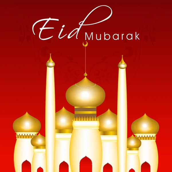 Islamitische Gemeenschap festival eid mubarak achtergrond. — Stockvector