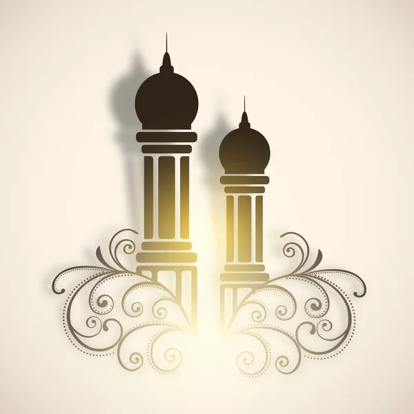 Muzulmán közösség fesztivál eid mubarak háttér. — Stock Vector