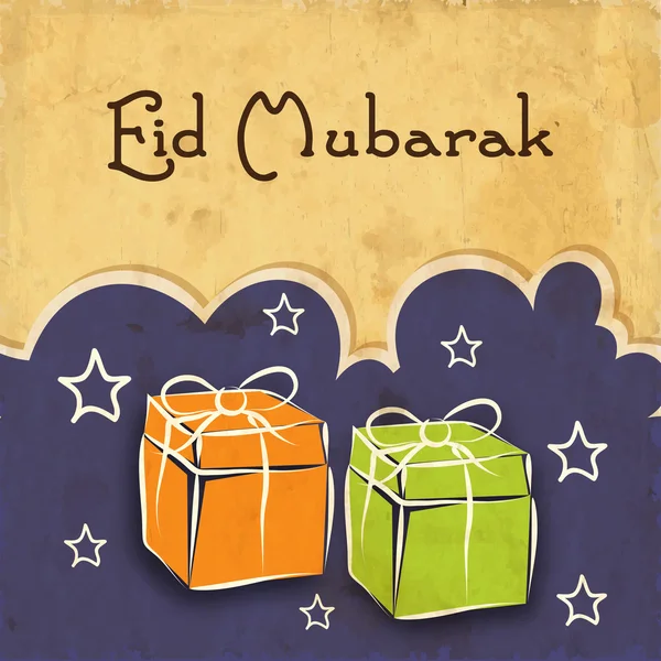 Muslimisches Gemeindefest eid mubarak Hintergrund. — Stockvektor