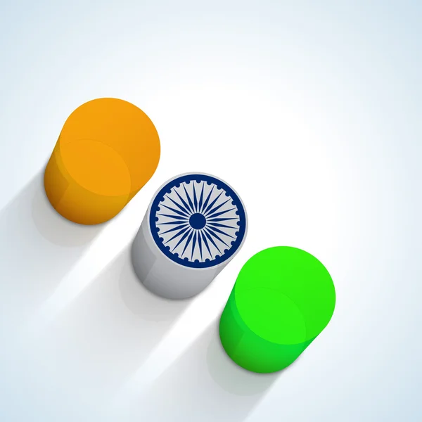 15 Ağustos, Hindistan Bağımsızlık günü arka plan ile. — Stok Vektör