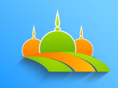 Müslüman topluluk festival eid mubarak arka plan..