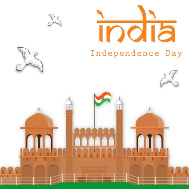 15 Ağustos, Hindistan Bağımsızlık günü arka plan ile.