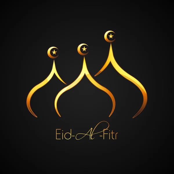 Muslim community festival Eid Mubarak background. — Stock Vector