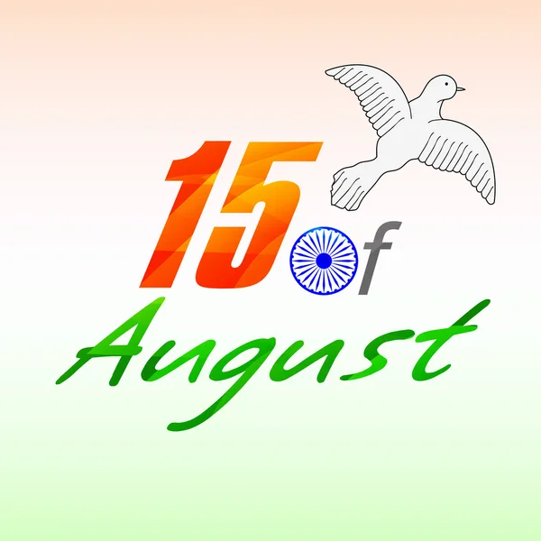 15th of August, Indian Independence Day background. — Stock Vector