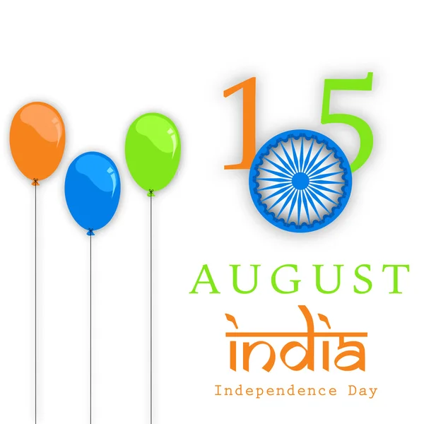15 sierpnia, indian tle Dzień Niepodległości. — Wektor stockowy
