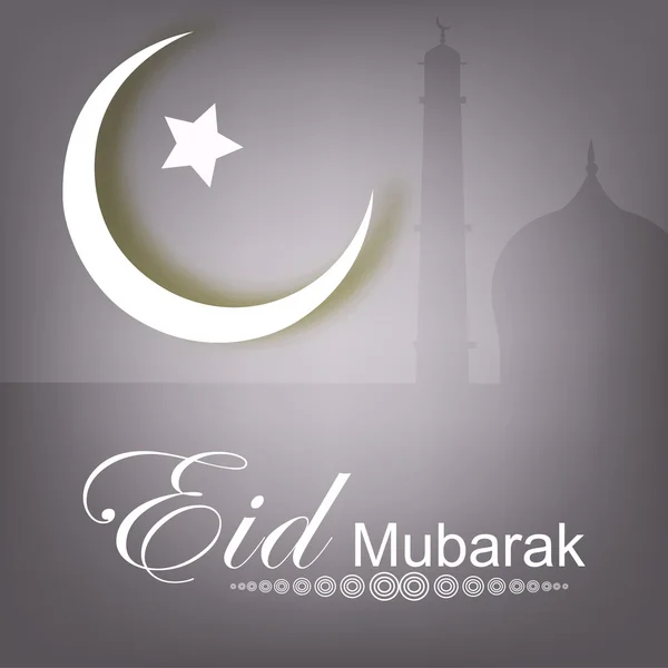 Muslimské Společenství festival eid mubarak pozadí. — Stockový vektor