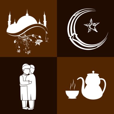 Müslüman topluluk festival eid mubarak arka plan..