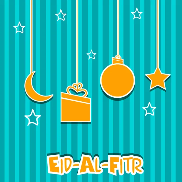 Islamitische Gemeenschap festival eid mubarak achtergrond. — Stockvector