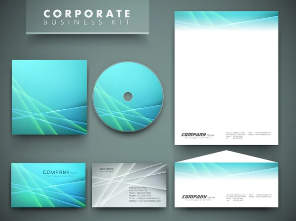 Kit de identidad corporativa profesional o kit de negocios para su autobús — Vector de stock