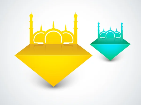 Festival de la comunidad musulmana Eid Mubarak fondo . — Vector de stock