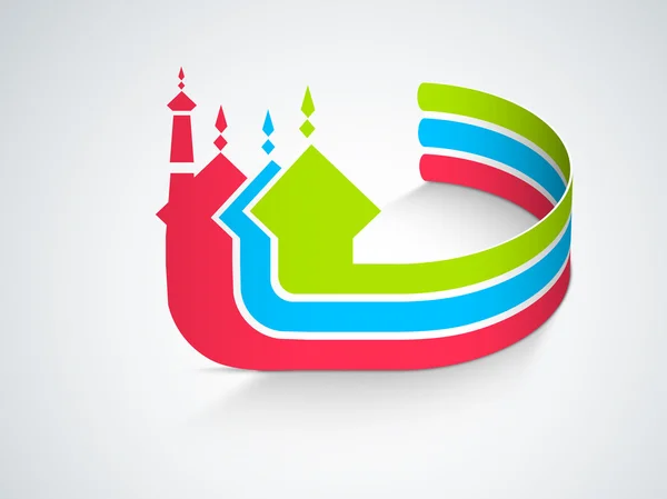 Islamitische Gemeenschap festival eid mubarak achtergrond. — Stockvector